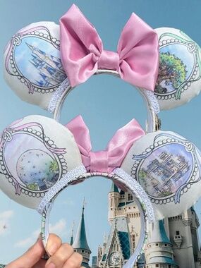 Vintage Coquette Park Hopper Theme Minnie Ears Headband